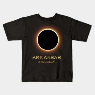 Total-Solar-Eclipse-2024-Arkansas Kids T-Shirt